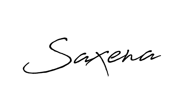 How to make Saxena name signature. Use Antro_Vectra_Bolder style for creating short signs online. This is the latest handwritten sign. Saxena signature style 7 images and pictures png