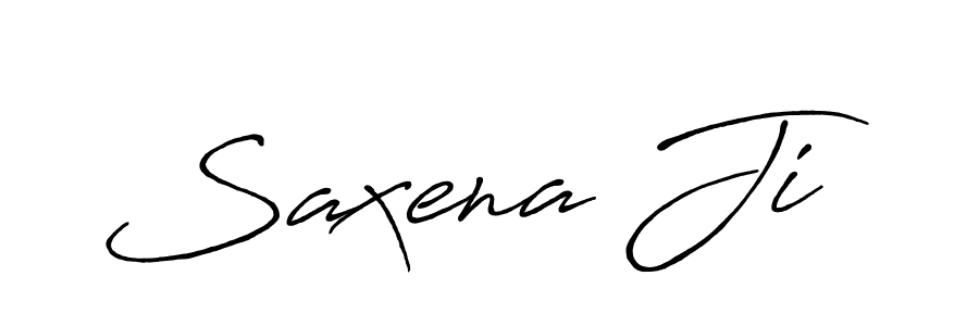 Create a beautiful signature design for name Saxena Ji. With this signature (Antro_Vectra_Bolder) fonts, you can make a handwritten signature for free. Saxena Ji signature style 7 images and pictures png