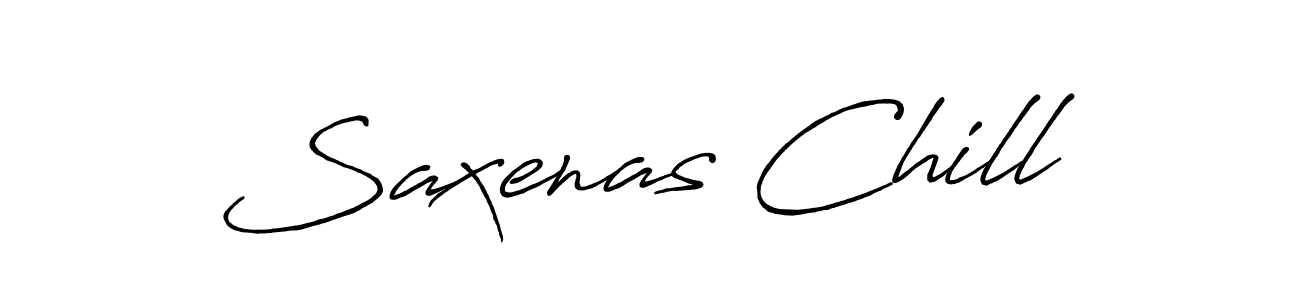 Make a beautiful signature design for name Saxenas Chill. With this signature (Antro_Vectra_Bolder) style, you can create a handwritten signature for free. Saxenas Chill signature style 7 images and pictures png