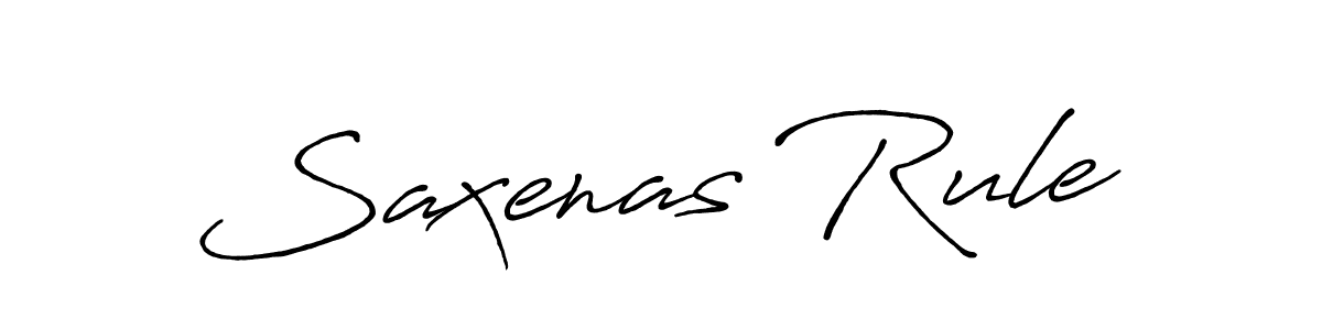 How to make Saxenas Rule name signature. Use Antro_Vectra_Bolder style for creating short signs online. This is the latest handwritten sign. Saxenas Rule signature style 7 images and pictures png