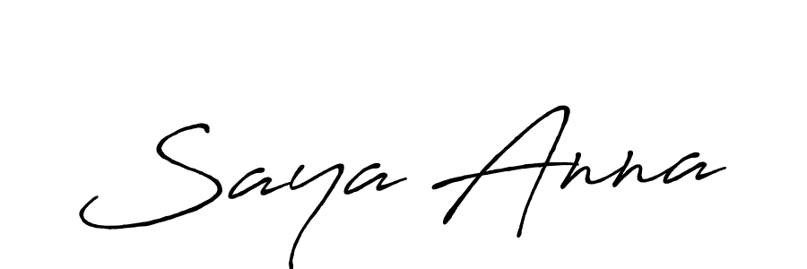 Similarly Antro_Vectra_Bolder is the best handwritten signature design. Signature creator online .You can use it as an online autograph creator for name Saya Anna. Saya Anna signature style 7 images and pictures png