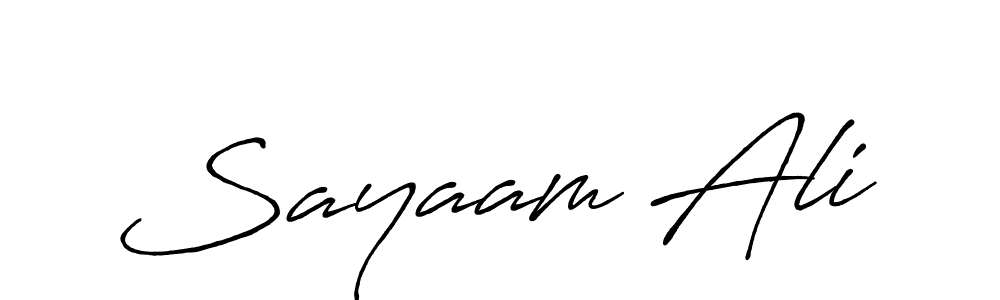 It looks lik you need a new signature style for name Sayaam Ali. Design unique handwritten (Antro_Vectra_Bolder) signature with our free signature maker in just a few clicks. Sayaam Ali signature style 7 images and pictures png