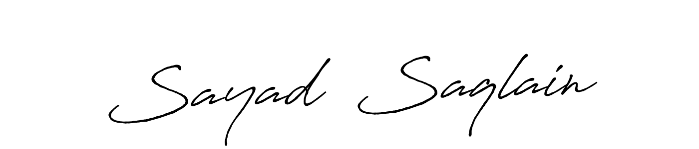How to make Sayad  Saqlain signature? Antro_Vectra_Bolder is a professional autograph style. Create handwritten signature for Sayad  Saqlain name. Sayad  Saqlain signature style 7 images and pictures png