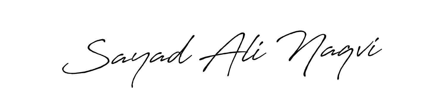 How to make Sayad Ali Naqvi signature? Antro_Vectra_Bolder is a professional autograph style. Create handwritten signature for Sayad Ali Naqvi name. Sayad Ali Naqvi signature style 7 images and pictures png