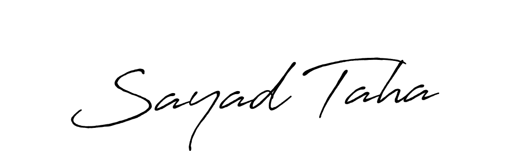 Make a short Sayad Taha signature style. Manage your documents anywhere anytime using Antro_Vectra_Bolder. Create and add eSignatures, submit forms, share and send files easily. Sayad Taha signature style 7 images and pictures png
