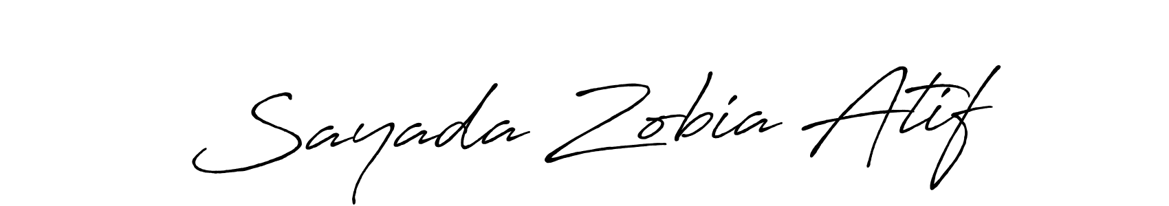 Antro_Vectra_Bolder is a professional signature style that is perfect for those who want to add a touch of class to their signature. It is also a great choice for those who want to make their signature more unique. Get Sayada Zobia Atif name to fancy signature for free. Sayada Zobia Atif signature style 7 images and pictures png