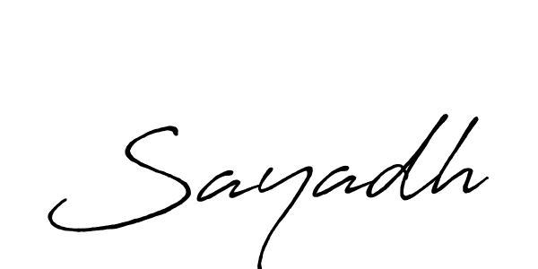 Create a beautiful signature design for name Sayadh. With this signature (Antro_Vectra_Bolder) fonts, you can make a handwritten signature for free. Sayadh signature style 7 images and pictures png