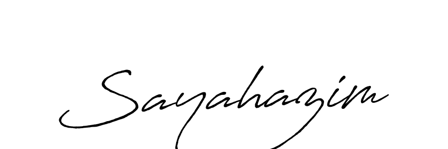 Make a beautiful signature design for name Sayahazim. Use this online signature maker to create a handwritten signature for free. Sayahazim signature style 7 images and pictures png