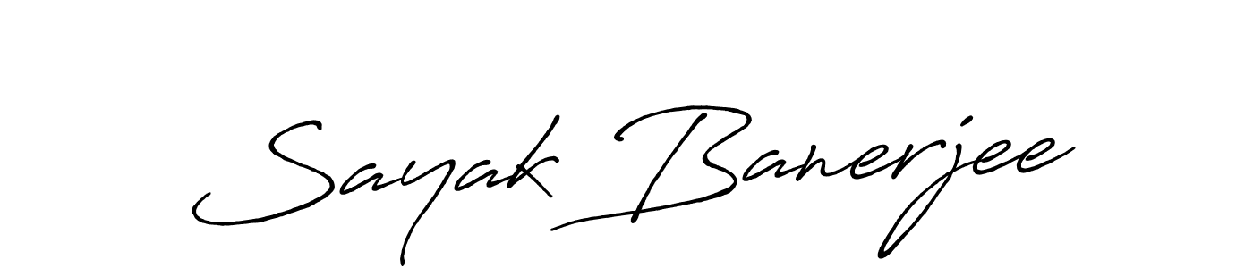 How to make Sayak Banerjee signature? Antro_Vectra_Bolder is a professional autograph style. Create handwritten signature for Sayak Banerjee name. Sayak Banerjee signature style 7 images and pictures png