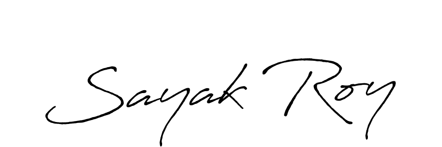 Design your own signature with our free online signature maker. With this signature software, you can create a handwritten (Antro_Vectra_Bolder) signature for name Sayak Roy. Sayak Roy signature style 7 images and pictures png