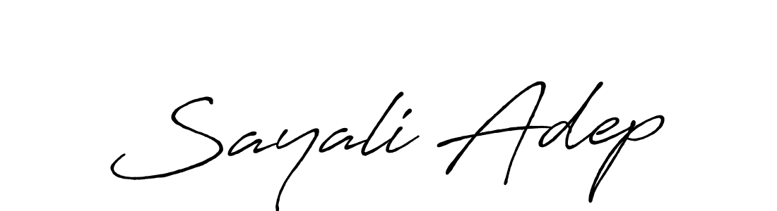 Design your own signature with our free online signature maker. With this signature software, you can create a handwritten (Antro_Vectra_Bolder) signature for name Sayali Adep. Sayali Adep signature style 7 images and pictures png