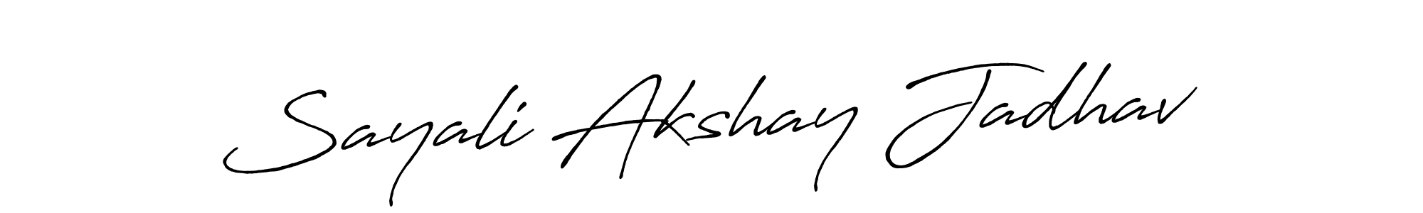 Use a signature maker to create a handwritten signature online. With this signature software, you can design (Antro_Vectra_Bolder) your own signature for name Sayali Akshay Jadhav. Sayali Akshay Jadhav signature style 7 images and pictures png