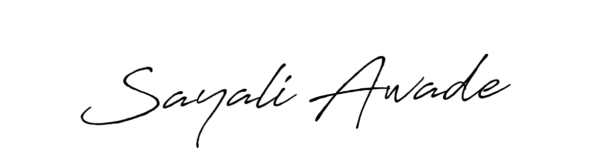 Design your own signature with our free online signature maker. With this signature software, you can create a handwritten (Antro_Vectra_Bolder) signature for name Sayali Awade. Sayali Awade signature style 7 images and pictures png