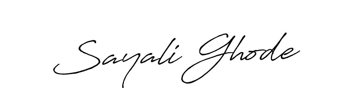 Design your own signature with our free online signature maker. With this signature software, you can create a handwritten (Antro_Vectra_Bolder) signature for name Sayali Ghode. Sayali Ghode signature style 7 images and pictures png