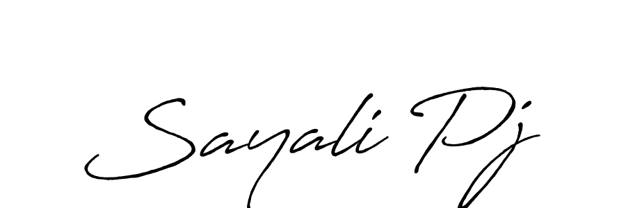 Make a beautiful signature design for name Sayali Pj. With this signature (Antro_Vectra_Bolder) style, you can create a handwritten signature for free. Sayali Pj signature style 7 images and pictures png