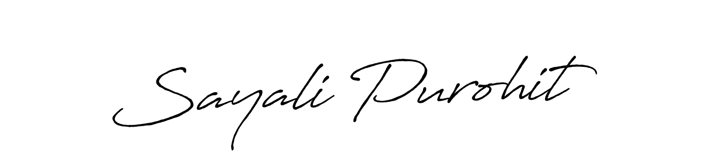 Create a beautiful signature design for name Sayali Purohit. With this signature (Antro_Vectra_Bolder) fonts, you can make a handwritten signature for free. Sayali Purohit signature style 7 images and pictures png