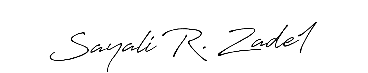 Make a beautiful signature design for name Sayali R. Zade1. With this signature (Antro_Vectra_Bolder) style, you can create a handwritten signature for free. Sayali R. Zade1 signature style 7 images and pictures png