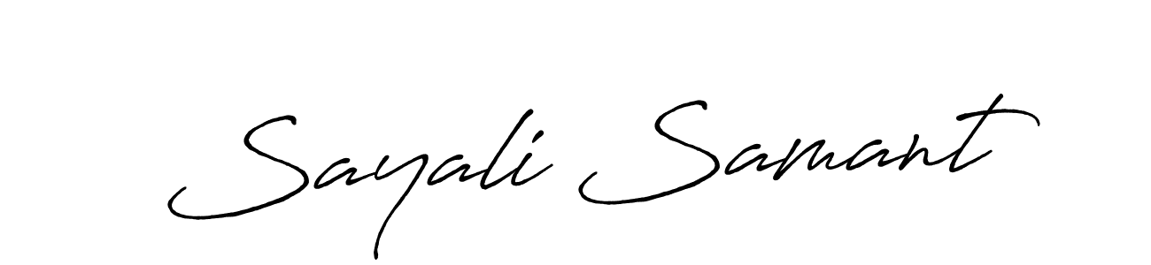 Make a beautiful signature design for name Sayali Samant. With this signature (Antro_Vectra_Bolder) style, you can create a handwritten signature for free. Sayali Samant signature style 7 images and pictures png
