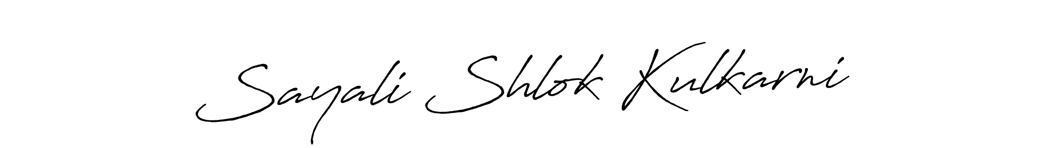 Antro_Vectra_Bolder is a professional signature style that is perfect for those who want to add a touch of class to their signature. It is also a great choice for those who want to make their signature more unique. Get Sayali Shlok Kulkarni name to fancy signature for free. Sayali Shlok Kulkarni signature style 7 images and pictures png