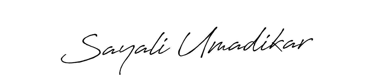 How to make Sayali Umadikar name signature. Use Antro_Vectra_Bolder style for creating short signs online. This is the latest handwritten sign. Sayali Umadikar signature style 7 images and pictures png