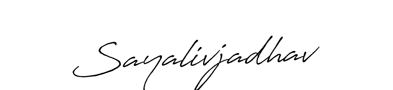 Sayalivjadhav stylish signature style. Best Handwritten Sign (Antro_Vectra_Bolder) for my name. Handwritten Signature Collection Ideas for my name Sayalivjadhav. Sayalivjadhav signature style 7 images and pictures png