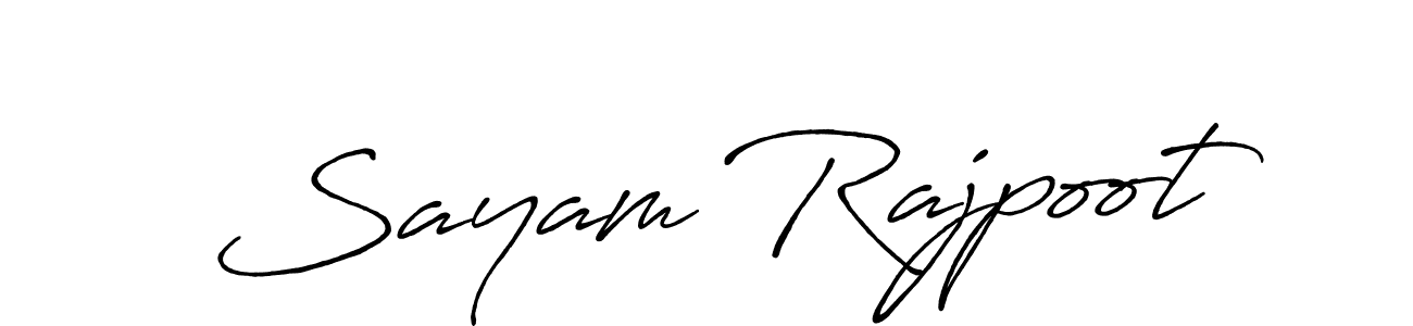 It looks lik you need a new signature style for name Sayam Rajpoot. Design unique handwritten (Antro_Vectra_Bolder) signature with our free signature maker in just a few clicks. Sayam Rajpoot signature style 7 images and pictures png