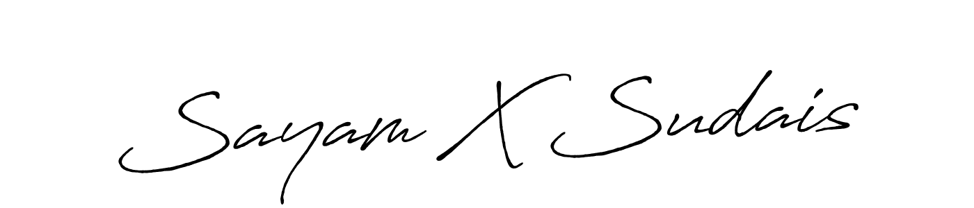 Check out images of Autograph of Sayam X Sudais name. Actor Sayam X Sudais Signature Style. Antro_Vectra_Bolder is a professional sign style online. Sayam X Sudais signature style 7 images and pictures png