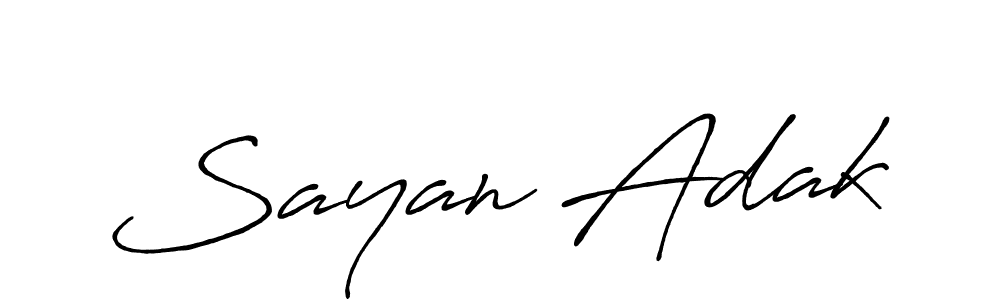 Design your own signature with our free online signature maker. With this signature software, you can create a handwritten (Antro_Vectra_Bolder) signature for name Sayan Adak. Sayan Adak signature style 7 images and pictures png