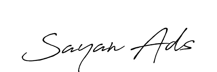 Create a beautiful signature design for name Sayan Ads. With this signature (Antro_Vectra_Bolder) fonts, you can make a handwritten signature for free. Sayan Ads signature style 7 images and pictures png