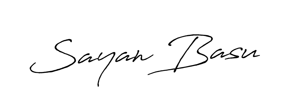 Sayan Basu stylish signature style. Best Handwritten Sign (Antro_Vectra_Bolder) for my name. Handwritten Signature Collection Ideas for my name Sayan Basu. Sayan Basu signature style 7 images and pictures png