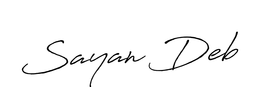 The best way (Antro_Vectra_Bolder) to make a short signature is to pick only two or three words in your name. The name Sayan Deb include a total of six letters. For converting this name. Sayan Deb signature style 7 images and pictures png