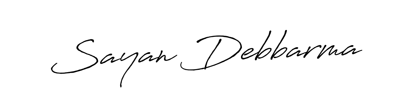 How to make Sayan Debbarma name signature. Use Antro_Vectra_Bolder style for creating short signs online. This is the latest handwritten sign. Sayan Debbarma signature style 7 images and pictures png