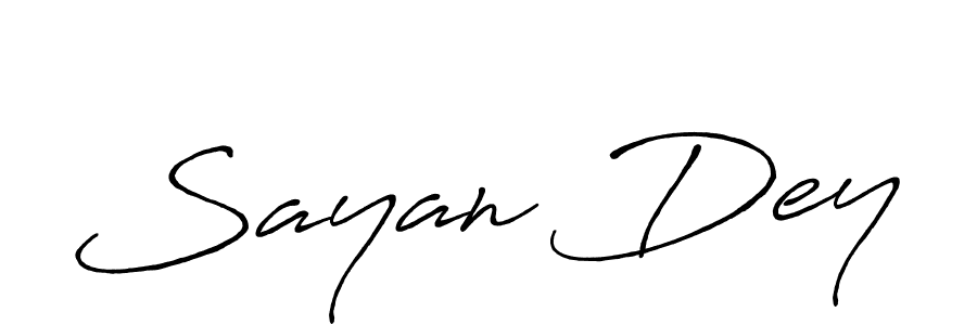 Use a signature maker to create a handwritten signature online. With this signature software, you can design (Antro_Vectra_Bolder) your own signature for name Sayan Dey. Sayan Dey signature style 7 images and pictures png