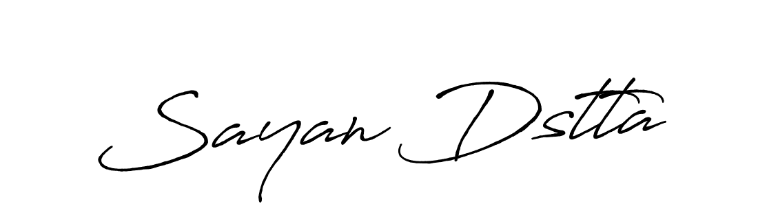 The best way (Antro_Vectra_Bolder) to make a short signature is to pick only two or three words in your name. The name Sayan Dstta include a total of six letters. For converting this name. Sayan Dstta signature style 7 images and pictures png