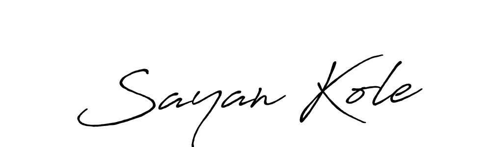 Make a short Sayan Kole signature style. Manage your documents anywhere anytime using Antro_Vectra_Bolder. Create and add eSignatures, submit forms, share and send files easily. Sayan Kole signature style 7 images and pictures png