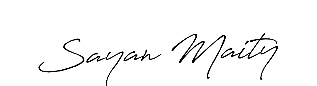 Sayan Maity stylish signature style. Best Handwritten Sign (Antro_Vectra_Bolder) for my name. Handwritten Signature Collection Ideas for my name Sayan Maity. Sayan Maity signature style 7 images and pictures png