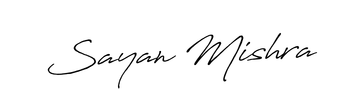 Create a beautiful signature design for name Sayan Mishra. With this signature (Antro_Vectra_Bolder) fonts, you can make a handwritten signature for free. Sayan Mishra signature style 7 images and pictures png