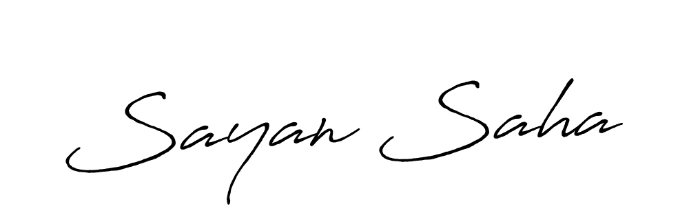Design your own signature with our free online signature maker. With this signature software, you can create a handwritten (Antro_Vectra_Bolder) signature for name Sayan Saha. Sayan Saha signature style 7 images and pictures png