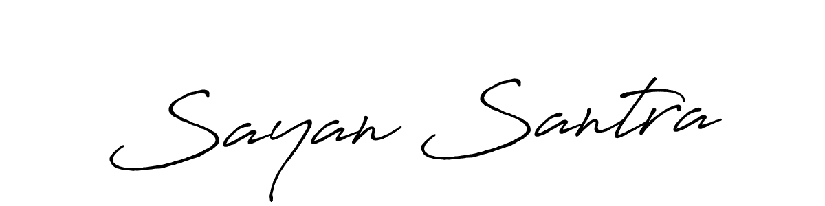 Antro_Vectra_Bolder is a professional signature style that is perfect for those who want to add a touch of class to their signature. It is also a great choice for those who want to make their signature more unique. Get Sayan Santra name to fancy signature for free. Sayan Santra signature style 7 images and pictures png