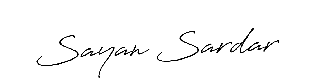 Design your own signature with our free online signature maker. With this signature software, you can create a handwritten (Antro_Vectra_Bolder) signature for name Sayan Sardar. Sayan Sardar signature style 7 images and pictures png