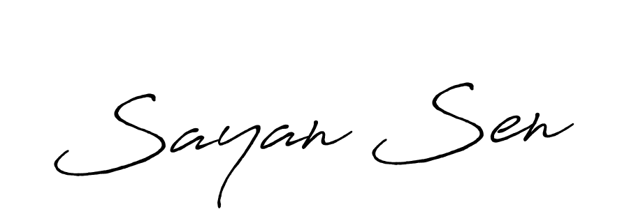 How to make Sayan Sen signature? Antro_Vectra_Bolder is a professional autograph style. Create handwritten signature for Sayan Sen name. Sayan Sen signature style 7 images and pictures png