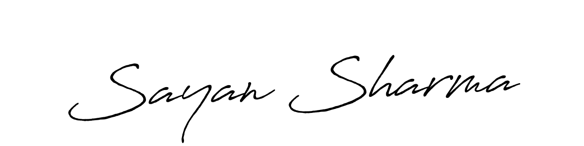 Make a short Sayan Sharma signature style. Manage your documents anywhere anytime using Antro_Vectra_Bolder. Create and add eSignatures, submit forms, share and send files easily. Sayan Sharma signature style 7 images and pictures png