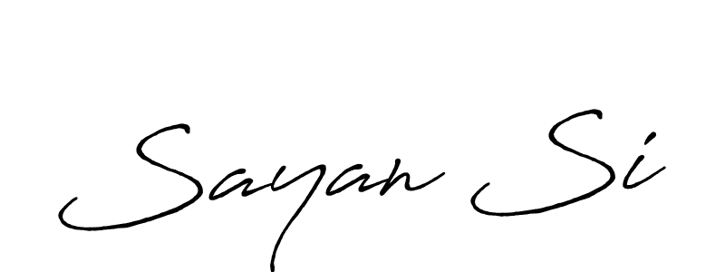 The best way (Antro_Vectra_Bolder) to make a short signature is to pick only two or three words in your name. The name Sayan Si include a total of six letters. For converting this name. Sayan Si signature style 7 images and pictures png