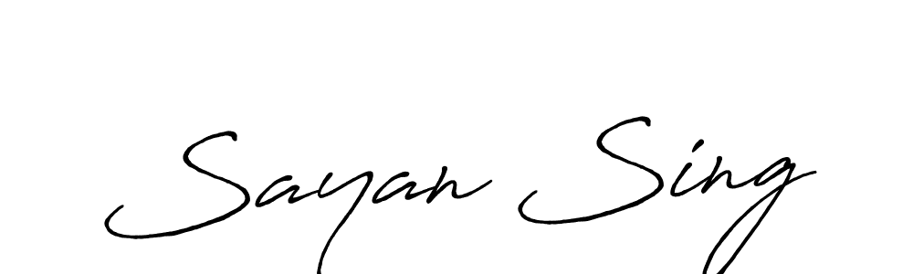 This is the best signature style for the Sayan Sing name. Also you like these signature font (Antro_Vectra_Bolder). Mix name signature. Sayan Sing signature style 7 images and pictures png