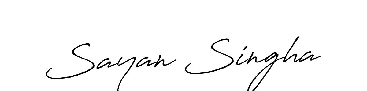 You should practise on your own different ways (Antro_Vectra_Bolder) to write your name (Sayan Singha) in signature. don't let someone else do it for you. Sayan Singha signature style 7 images and pictures png