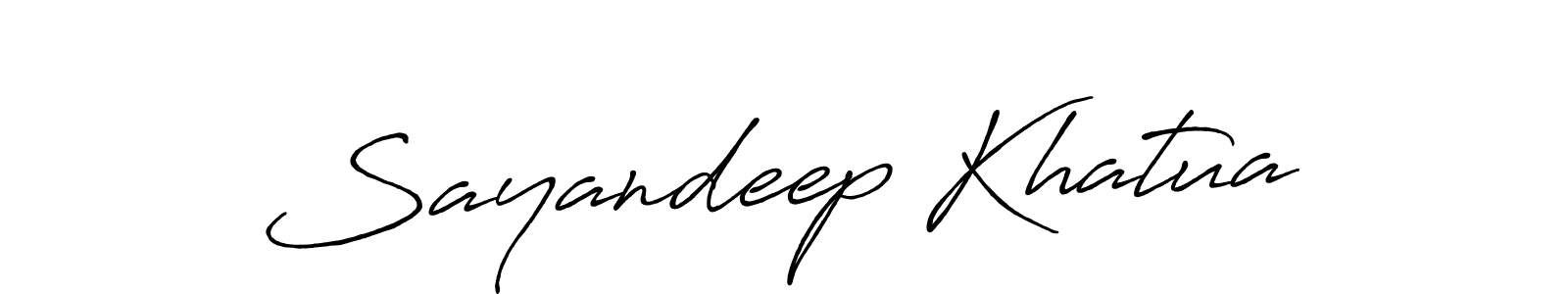 Design your own signature with our free online signature maker. With this signature software, you can create a handwritten (Antro_Vectra_Bolder) signature for name Sayandeep Khatua. Sayandeep Khatua signature style 7 images and pictures png