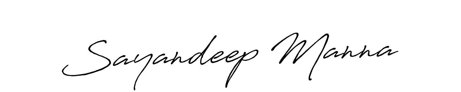 Create a beautiful signature design for name Sayandeep Manna. With this signature (Antro_Vectra_Bolder) fonts, you can make a handwritten signature for free. Sayandeep Manna signature style 7 images and pictures png