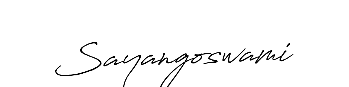 Design your own signature with our free online signature maker. With this signature software, you can create a handwritten (Antro_Vectra_Bolder) signature for name Sayangoswami. Sayangoswami signature style 7 images and pictures png