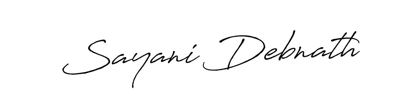 How to make Sayani Debnath name signature. Use Antro_Vectra_Bolder style for creating short signs online. This is the latest handwritten sign. Sayani Debnath signature style 7 images and pictures png