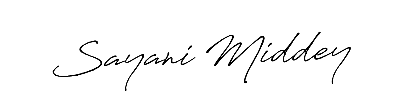 Make a beautiful signature design for name Sayani Middey. Use this online signature maker to create a handwritten signature for free. Sayani Middey signature style 7 images and pictures png